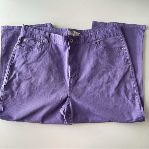 Northern Reflections Purple Crop Capris Jeans 18 - Picture 3 of 4